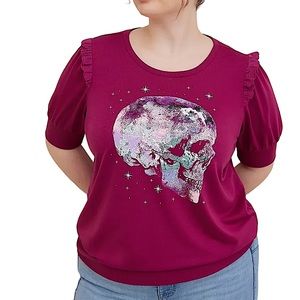TORRID: Graphic Classic Fi French Terry Short Sleeve Sweatshirt -Size 00